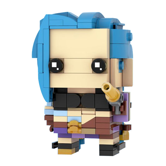 MOC-103182 Jinx Brickheadz LEGO MOC - Netflix Arcane: League of Legends