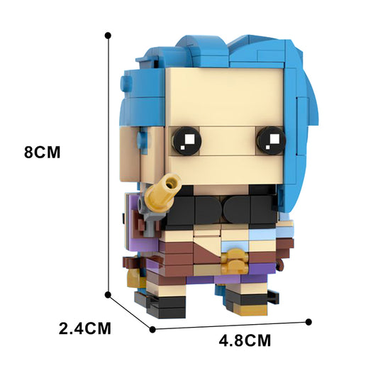 MOC-103182 Jinx Brickheadz LEGO MOC - Netflix Arcane: League of Legends
