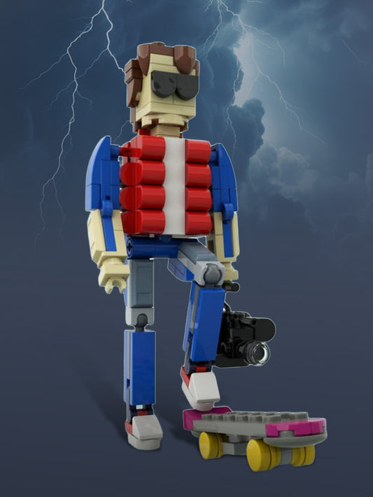 MOC-201471 Marty McFly with skate and camera - Back to the future part 1 =>