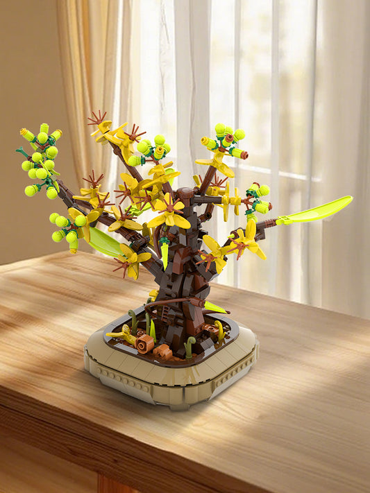 Potted apricot bonsai (design)