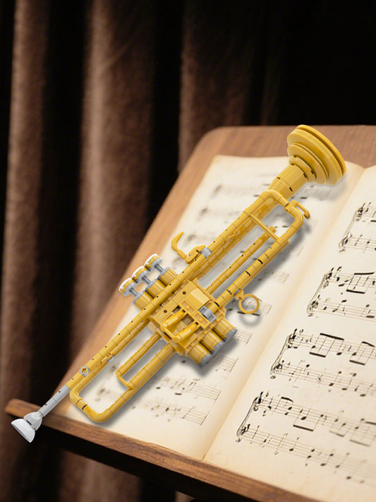 Trumpet with working pistons