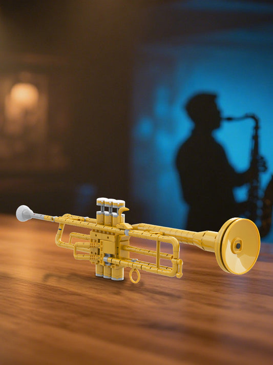 Trumpet with working pistons