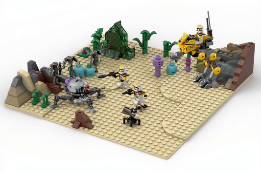 Brick Scene MOC For Star Wars 327th Star Corps Clone