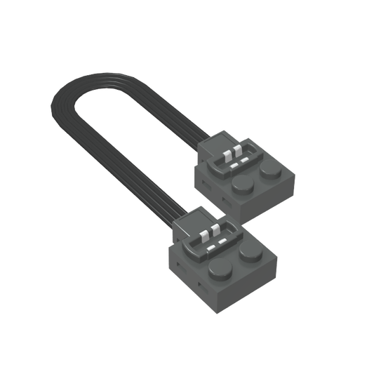 GDS-F0012 - Wire with Brick 2 x 2 x 2/3 and Train Track Contacts