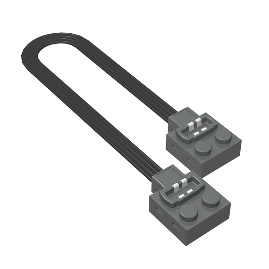 GDS-F0019 - Wire with Brick 2 x 2 x 2/3 and Train Track Contacts