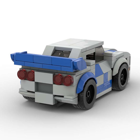 MOC Lego City - Nissan GTR 34 fast and furious printed