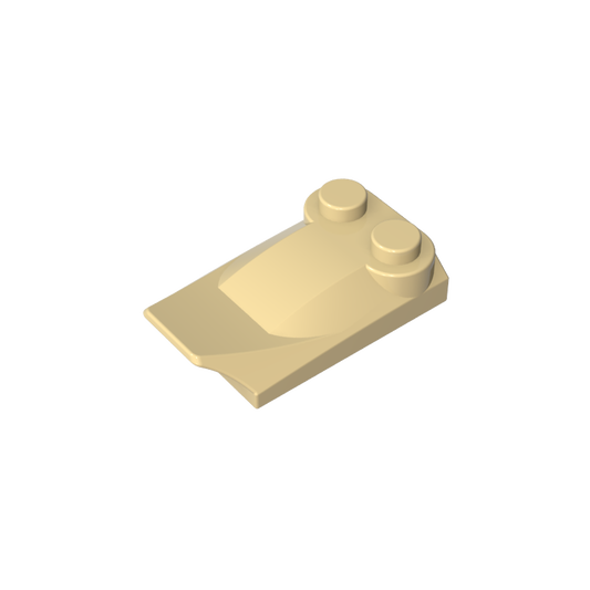 GDS-M018 - Wedge Curved 2 x 3 x 2/3 Two Studs, Wing End