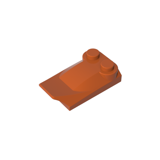 GDS-M018 - Wedge Curved 2 x 3 x 2/3 Two Studs, Wing End