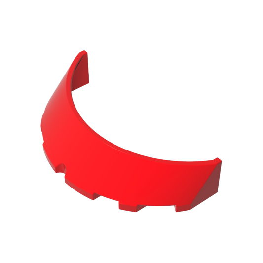 GDS-M119 - Windscreen 3 x 6 x 1 Curved with 2 Circular Stud Holders in Bottom