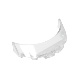 GDS-M119 - Windscreen 3 x 6 x 1 Curved with 2 Circular Stud Holders in Bottom