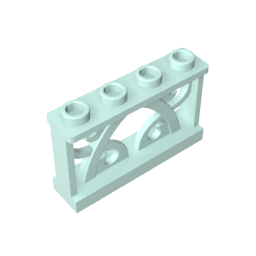 GDS-M154 - Fence Ornamented 1 x 4 x 2 with 4 Studs