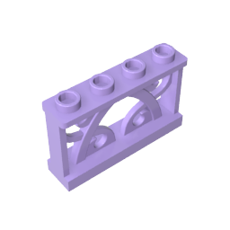 GDS-M154 - Fence Ornamented 1 x 4 x 2 with 4 Studs