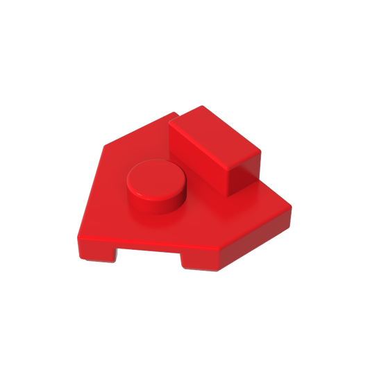 GDS-M228 - Plate Special 2 x 2 Wedge, Center Stud, 1 x 1/2 Raised Tab