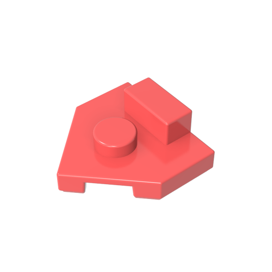 GDS-M228 - Plate Special 2 x 2 Wedge, Center Stud, 1 x 1/2 Raised Tab