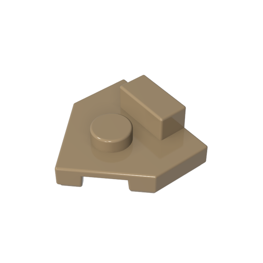 GDS-M228 - Plate Special 2 x 2 Wedge, Center Stud, 1 x 1/2 Raised Tab