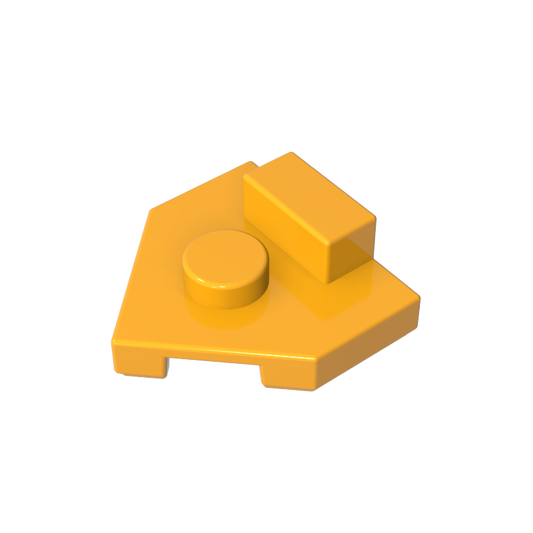 GDS-M228 - Plate Special 2 x 2 Wedge, Center Stud, 1 x 1/2 Raised Tab