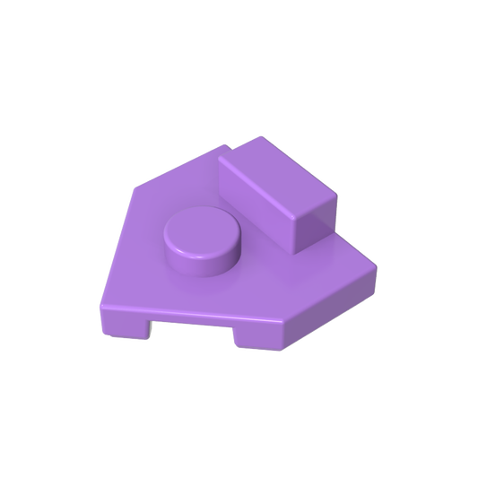 GDS-M228 - Plate Special 2 x 2 Wedge, Center Stud, 1 x 1/2 Raised Tab