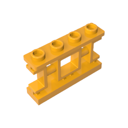 GDS-M425 - Fence 1 x 4 x 2 Ornamental Asian Lattice with 4 Studs