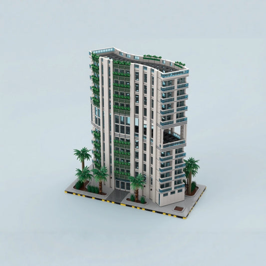 MOC-128382 Ivy Tower Building Modular City Street View Building Block Model Ornament
