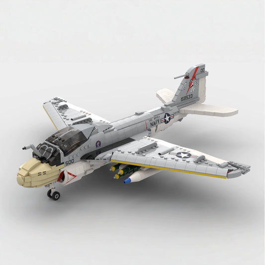 MOC-130722 Assembled A-6E Intruder Fighter Aircraft Military Building Blocks Educational Toy