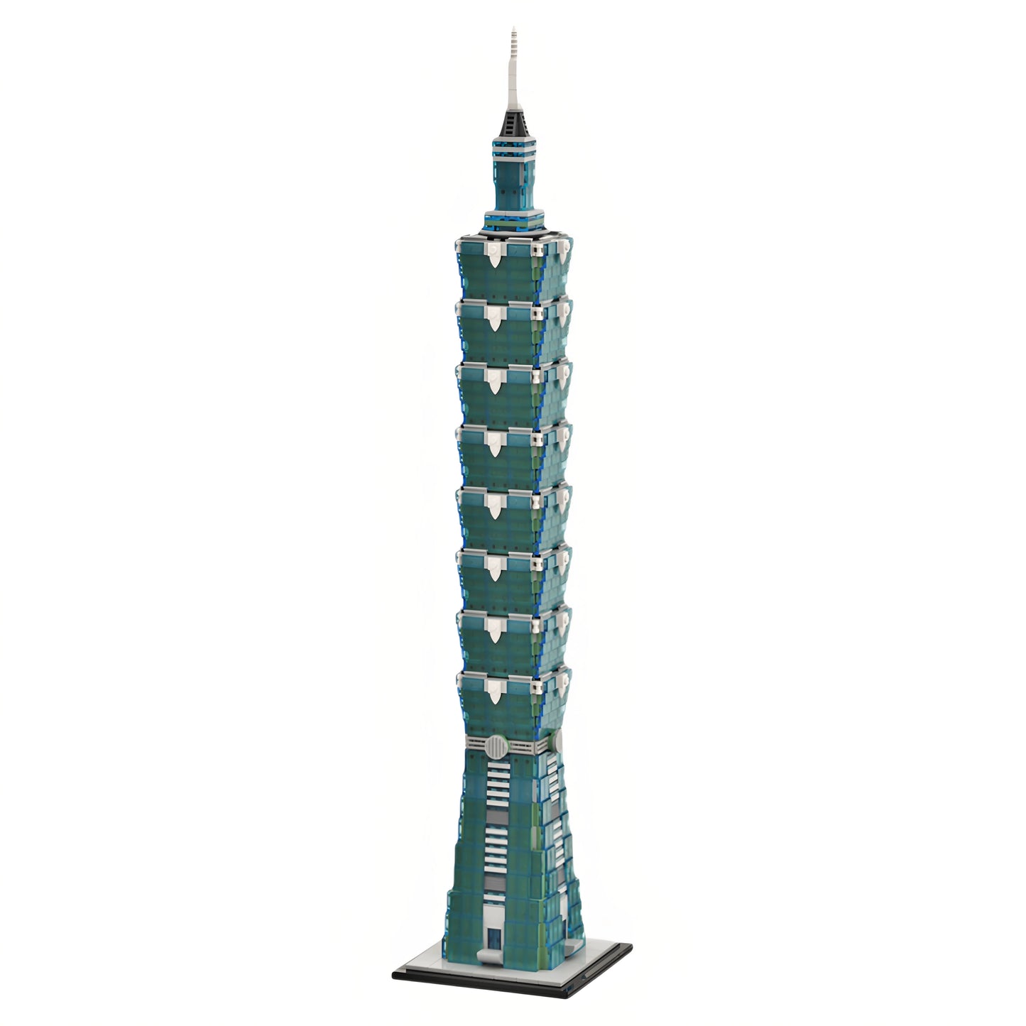 MOC-136995 Taipei 101 Skyscraper 1:800 scale building blocks toy ornaments