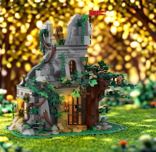MOC-139129 Castle Series Forester Hidden Outpost Fortress Base Building Block Model