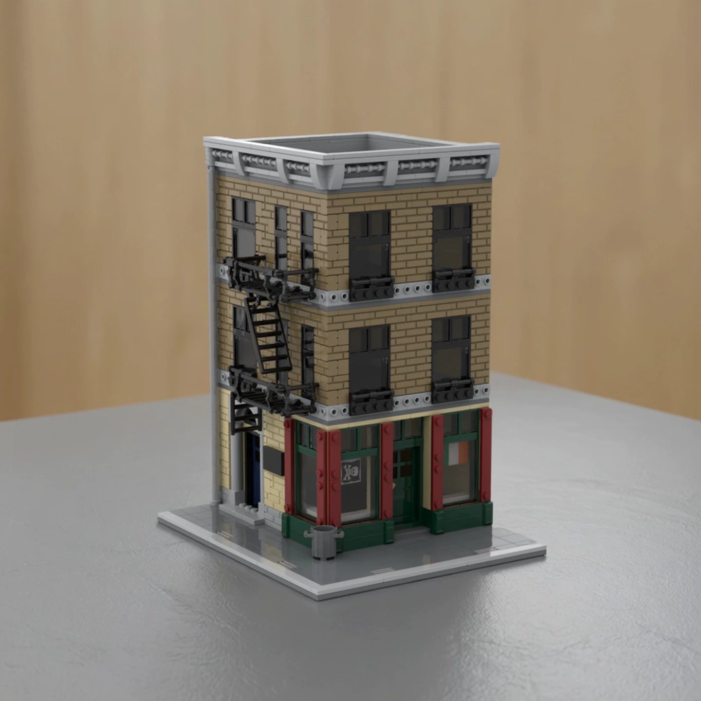 MOC-144374 Modular building street view bar building building block toy model ornaments