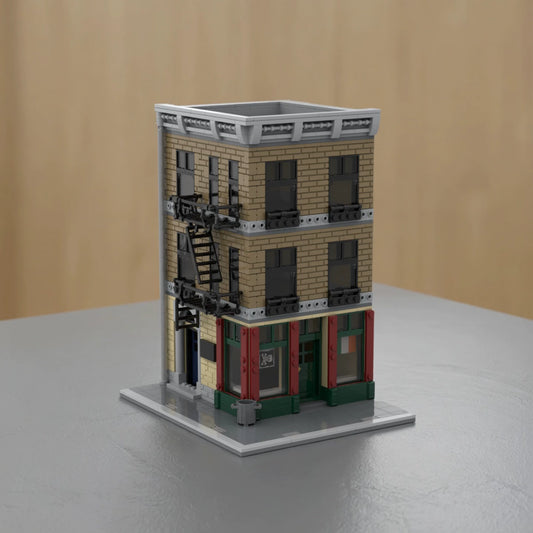 MOC-144374 Modular building street view bar building building block toy model ornaments