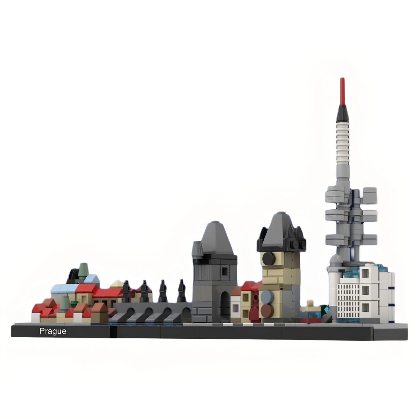 MOC-148868 Prague Skyline Street View Building Blocks Toy Model Gift Ornament