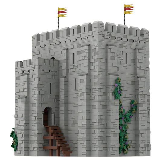MOC-153544 Middle World Castle Large Norman Fort Building Block Toy Model Gift Ornament