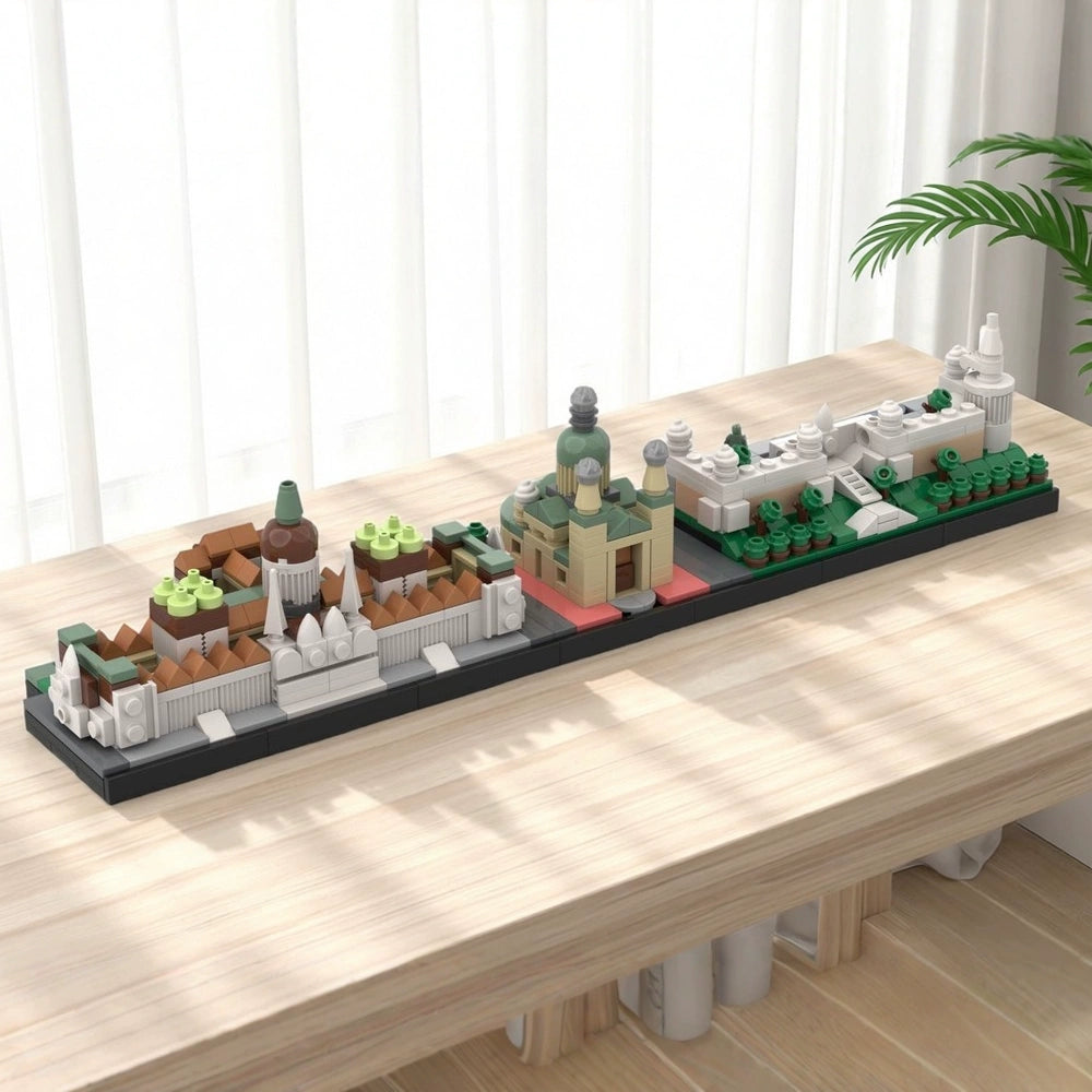 MOC-153744 Budapest Skyline Street View Building Blocks Educational Toy Model