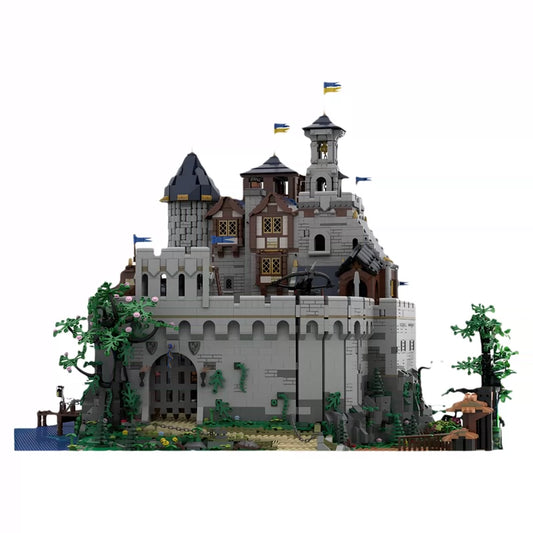 MOC-161565 Medieval Architecture Lion Knight Black Falcon Royal Castle Building Block Toy