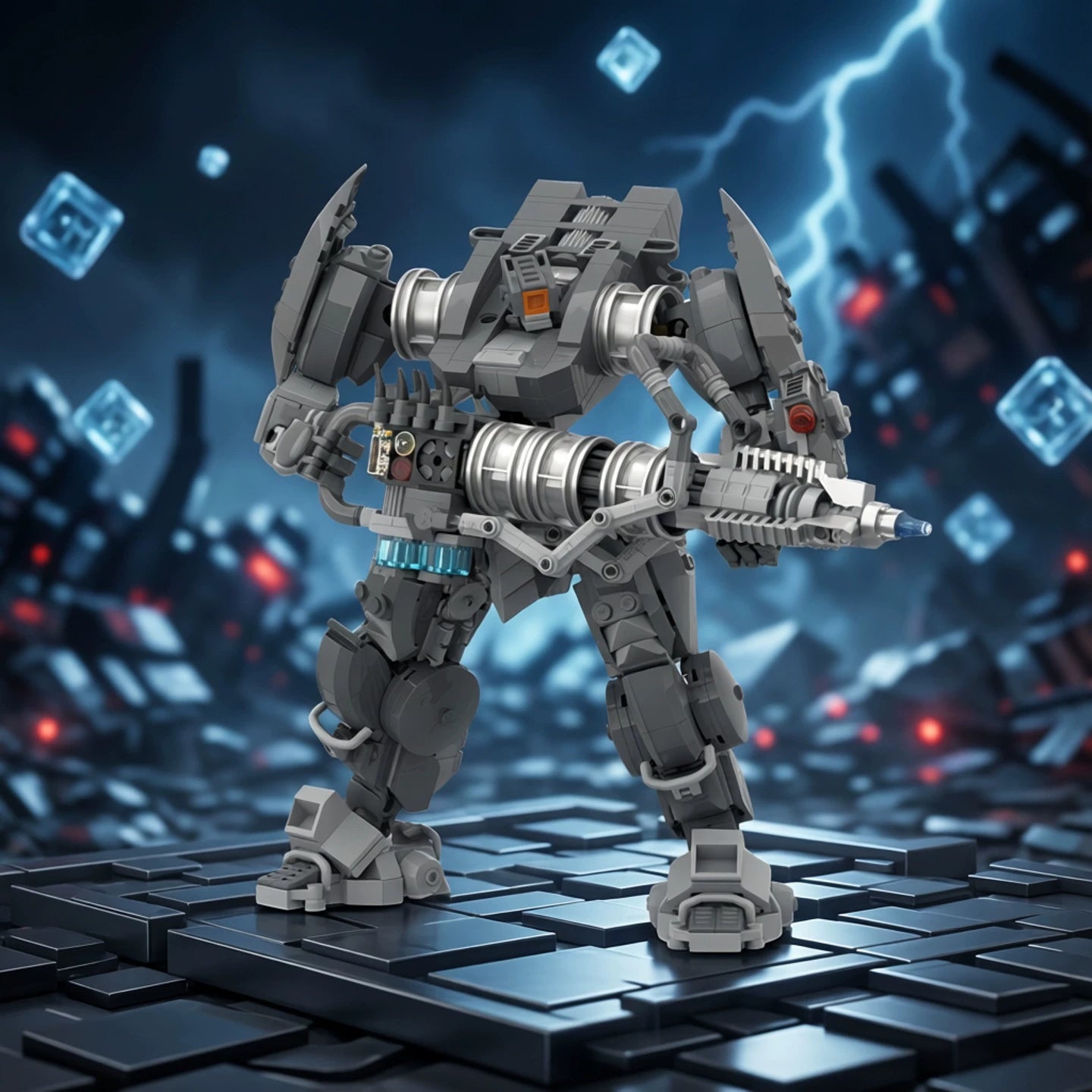 MOC-166168 heavy weapon mecha warrior armor building blocks educational toy model gift
