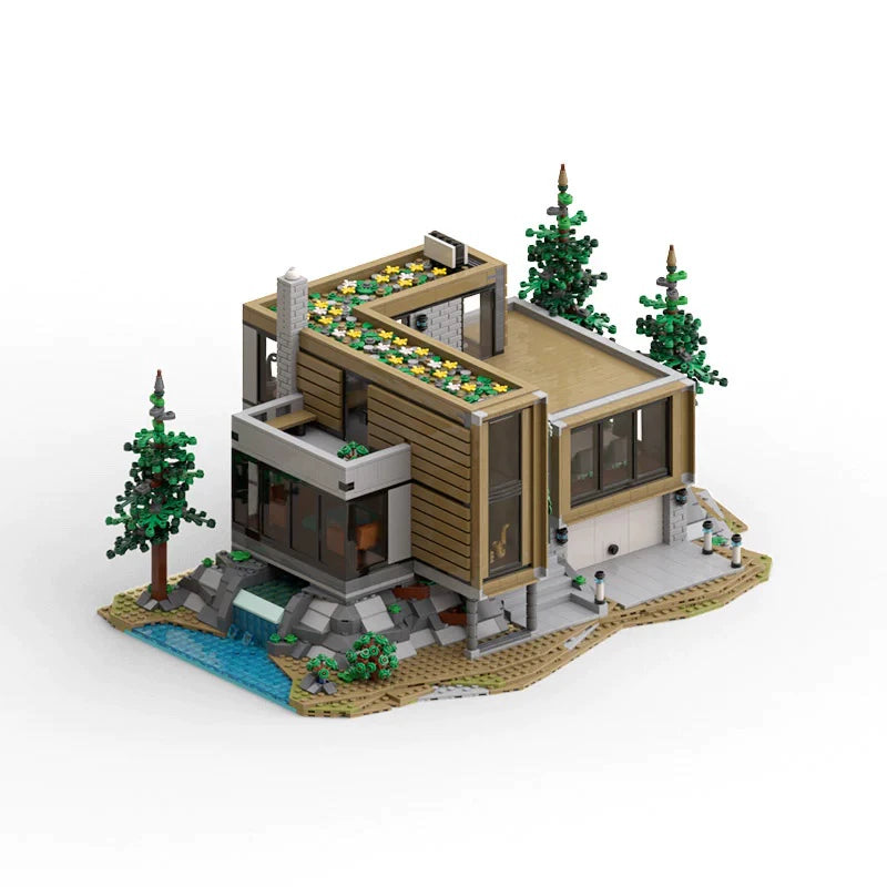 Designer House MOC-167956 Street View Series Creative Plug-in Building Block Model Gift Toy for Boys and Girls