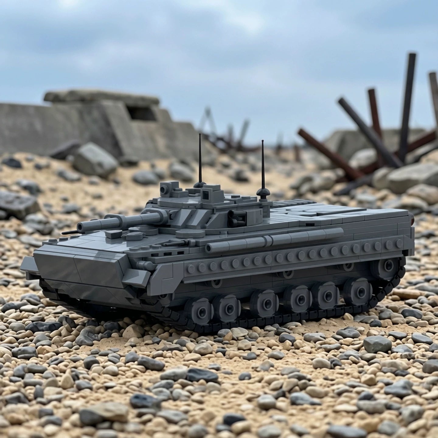 MOC-173206 tank BMP-3 infantry fighting vehicle military building block puzzle model ornaments
