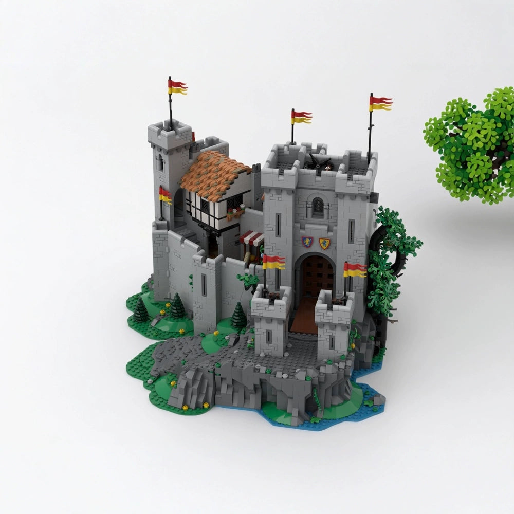 MOC-183513 Medieval castle front tower building blocks educational toy model gift ornament