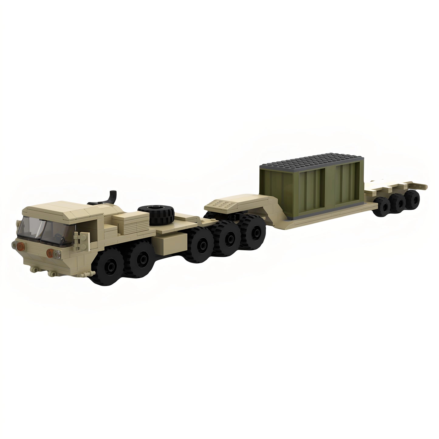 MOC-194902 dark gray carriage Oshkosh 10x10 car building blocks toy ornaments