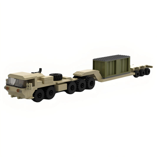 MOC-194902 dark gray carriage Oshkosh 10x10 car building blocks toy ornaments
