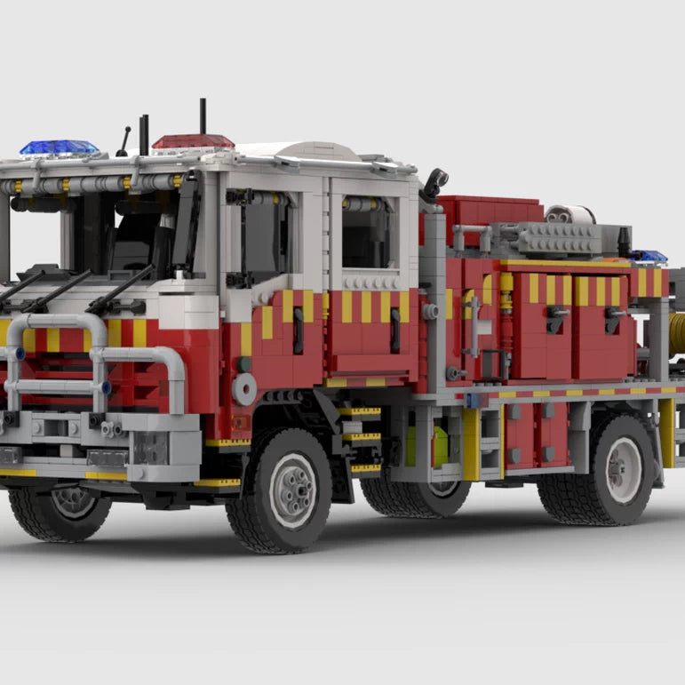 MOC-205862 Australian rural oil tanker fire truck building blocks creative educational toys