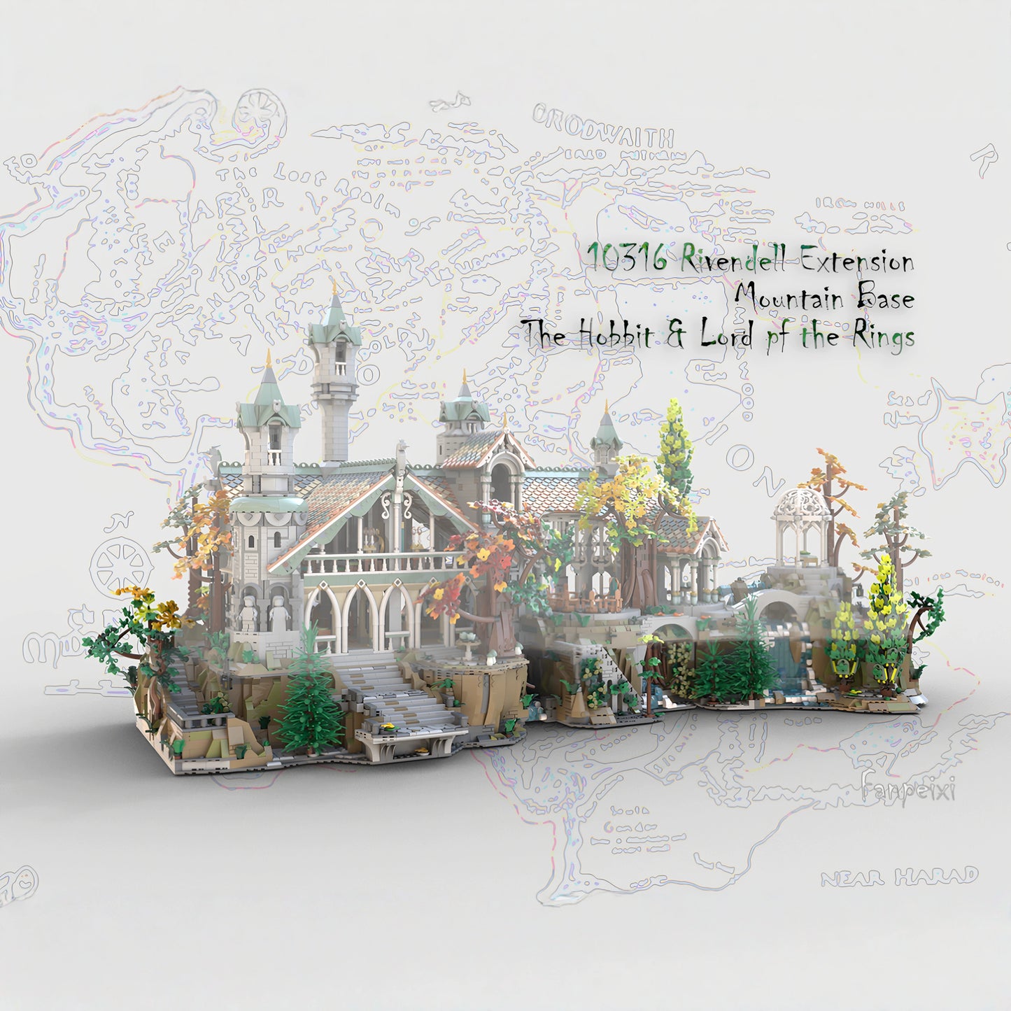 MOC-207261 is limited to 149444 Rivendell expansion mountain base building block model