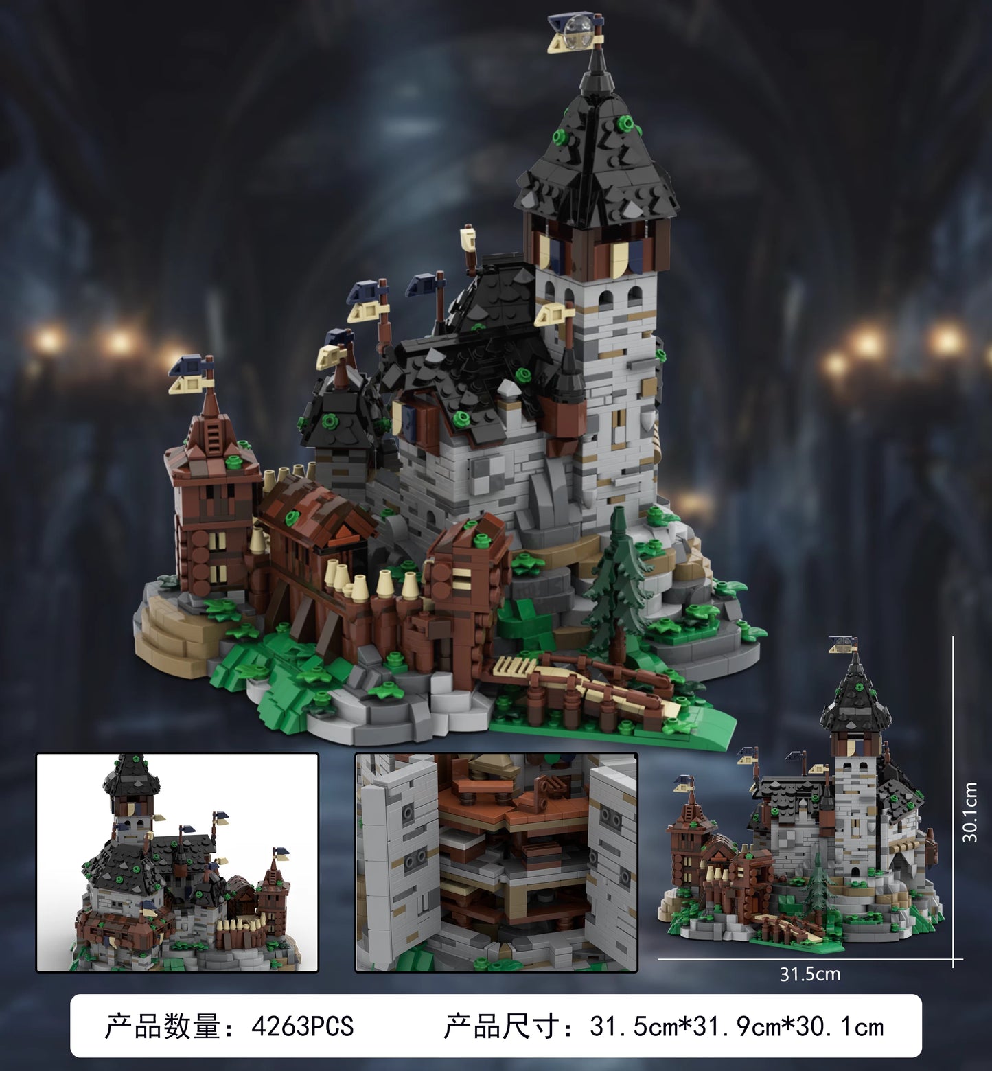 MOC-212550 Assembling Building Blocks Medieval Architecture Puzzle Castle Intelligent Toy Model Gift