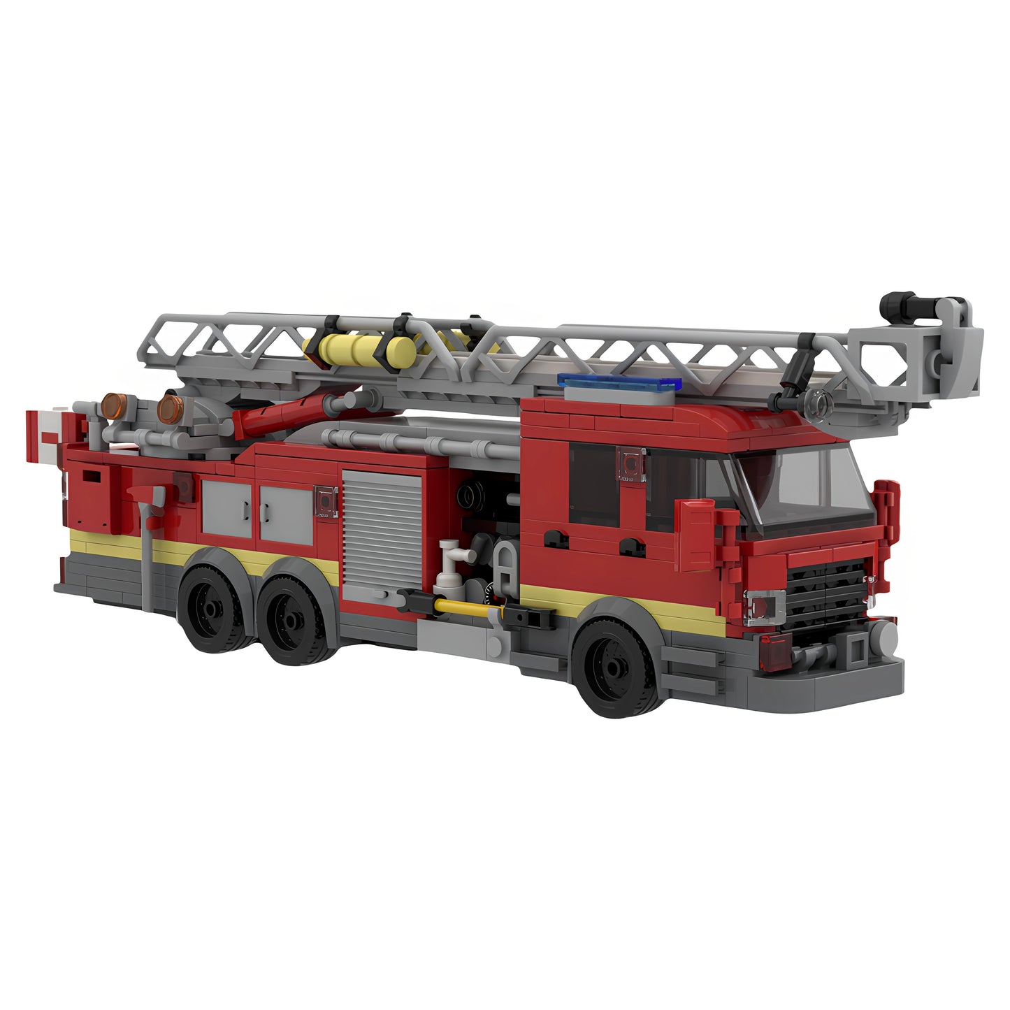MOC-229280 Fire Truck Ladder Truck Building Blocks Educational Toy Model Gift Ornament