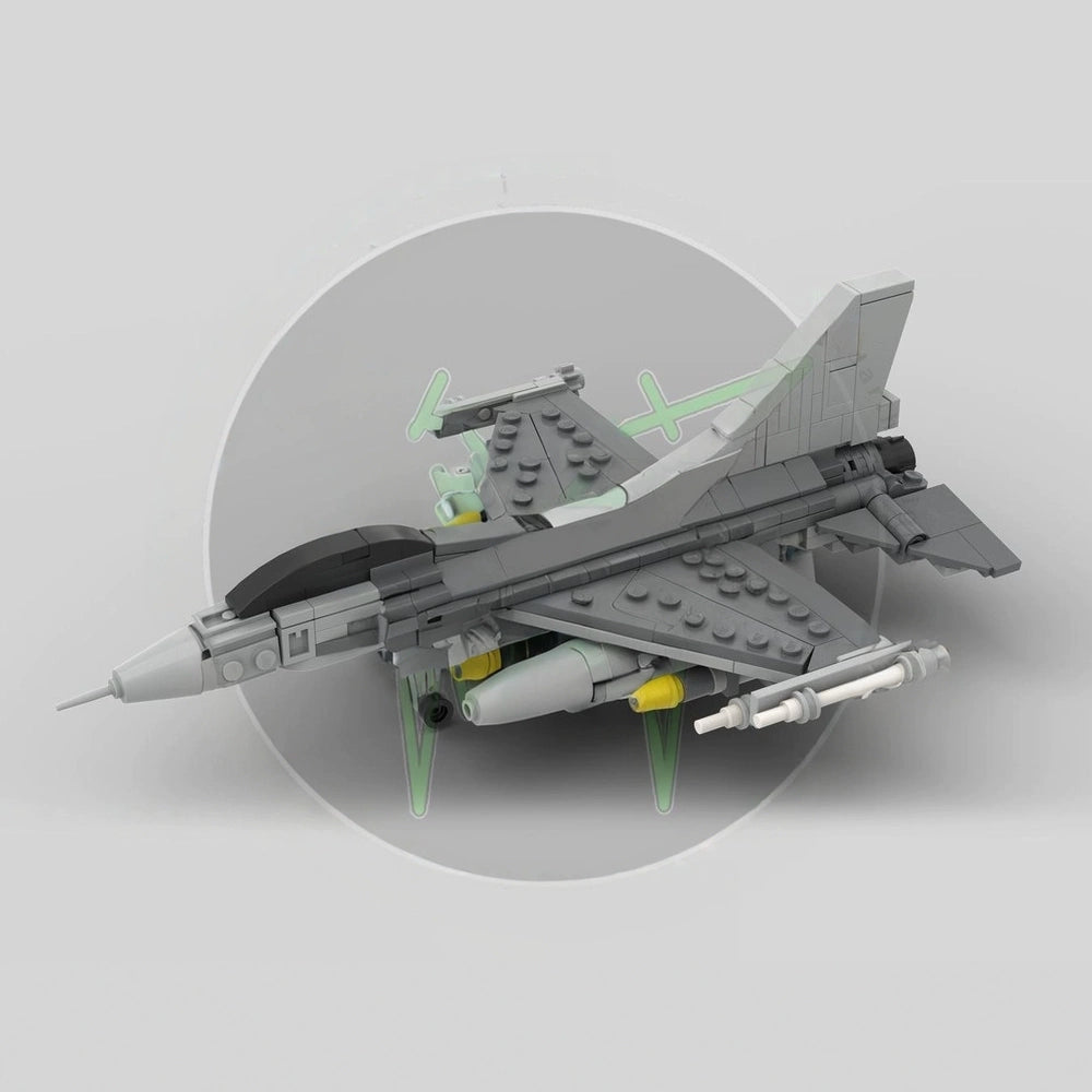 MOC-233477 aircraft series F-16 Fighting Falcon model 1:70 scale building block model