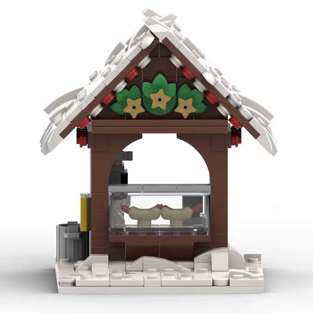 MOC-238622 Christmas stall market building series winter mini Christmas gift building blocks toy ornaments