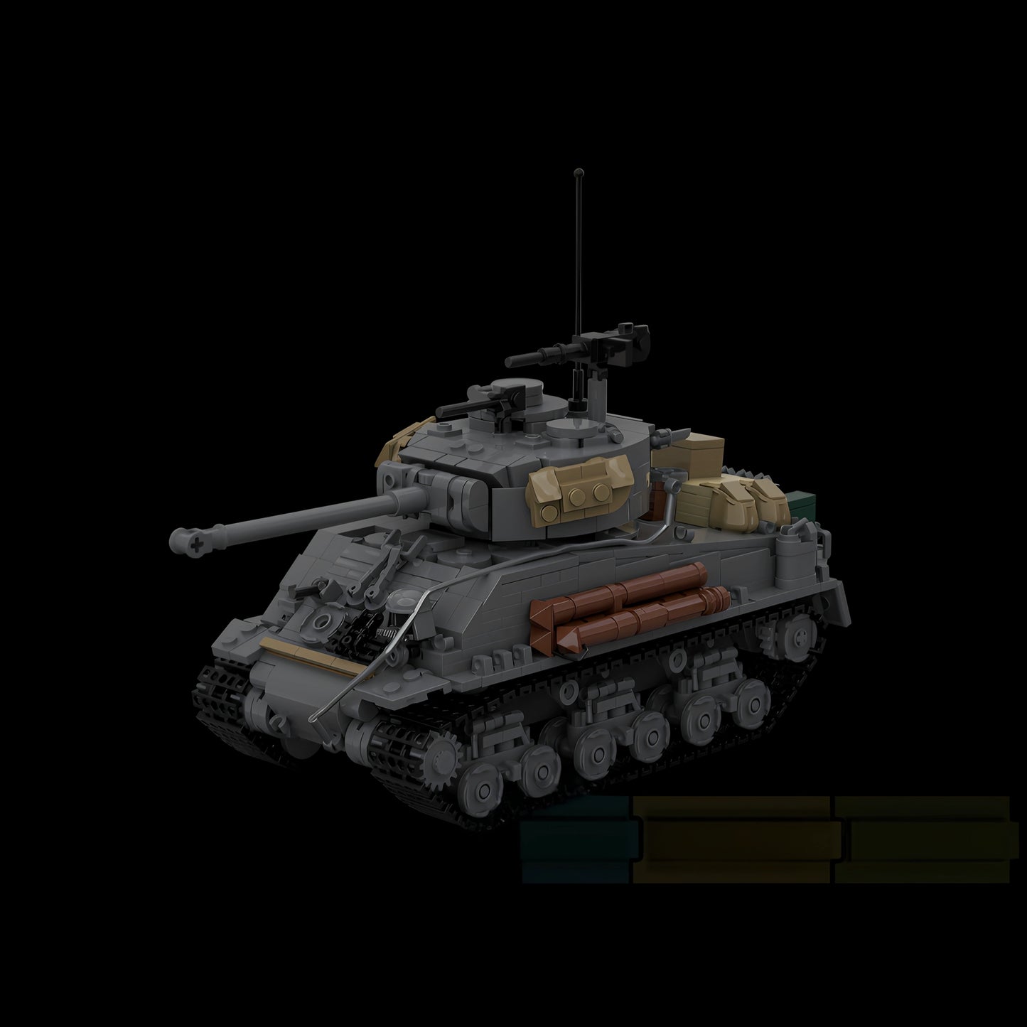 MOC-248644 Sherman "Fury" tank building block M4A3E8 toy model ornament