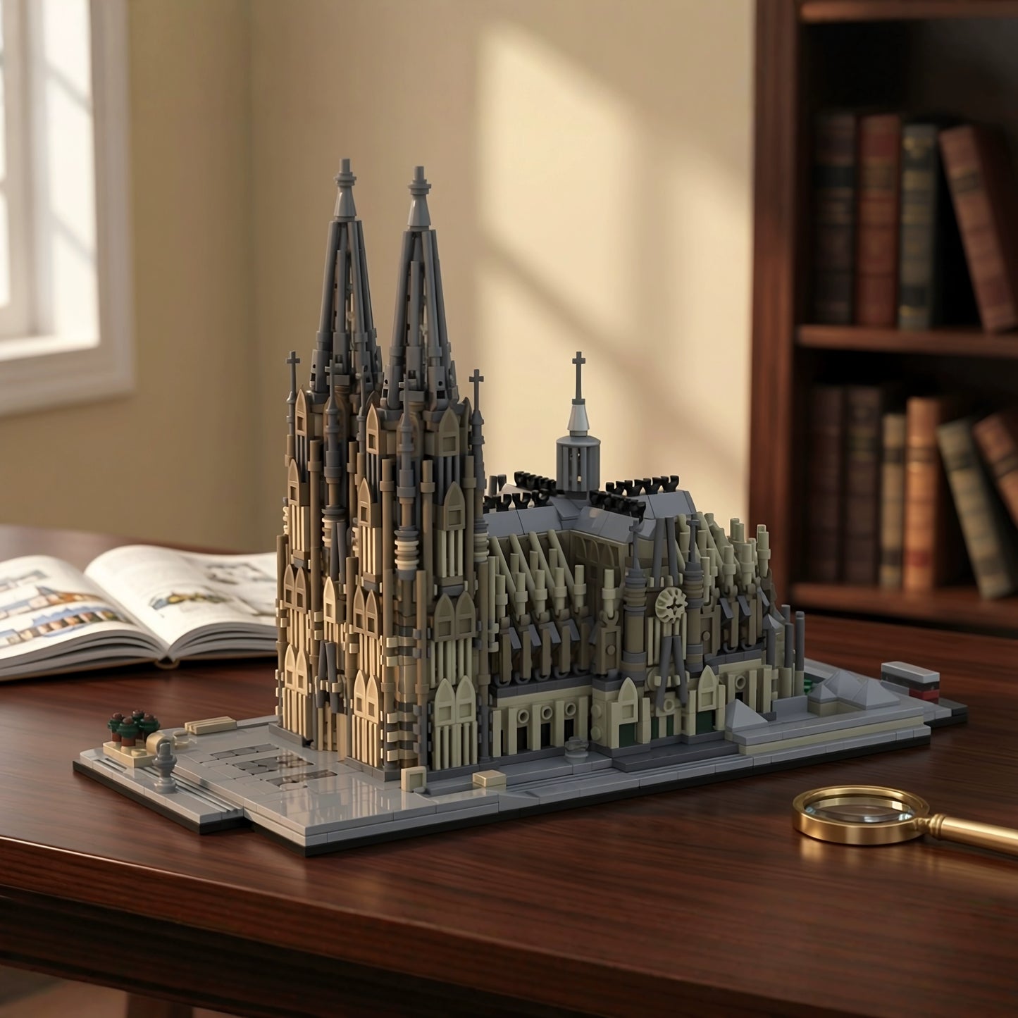 MOC-252880 Medieval architecture Cologne Cathedral 1:800 street view building block model