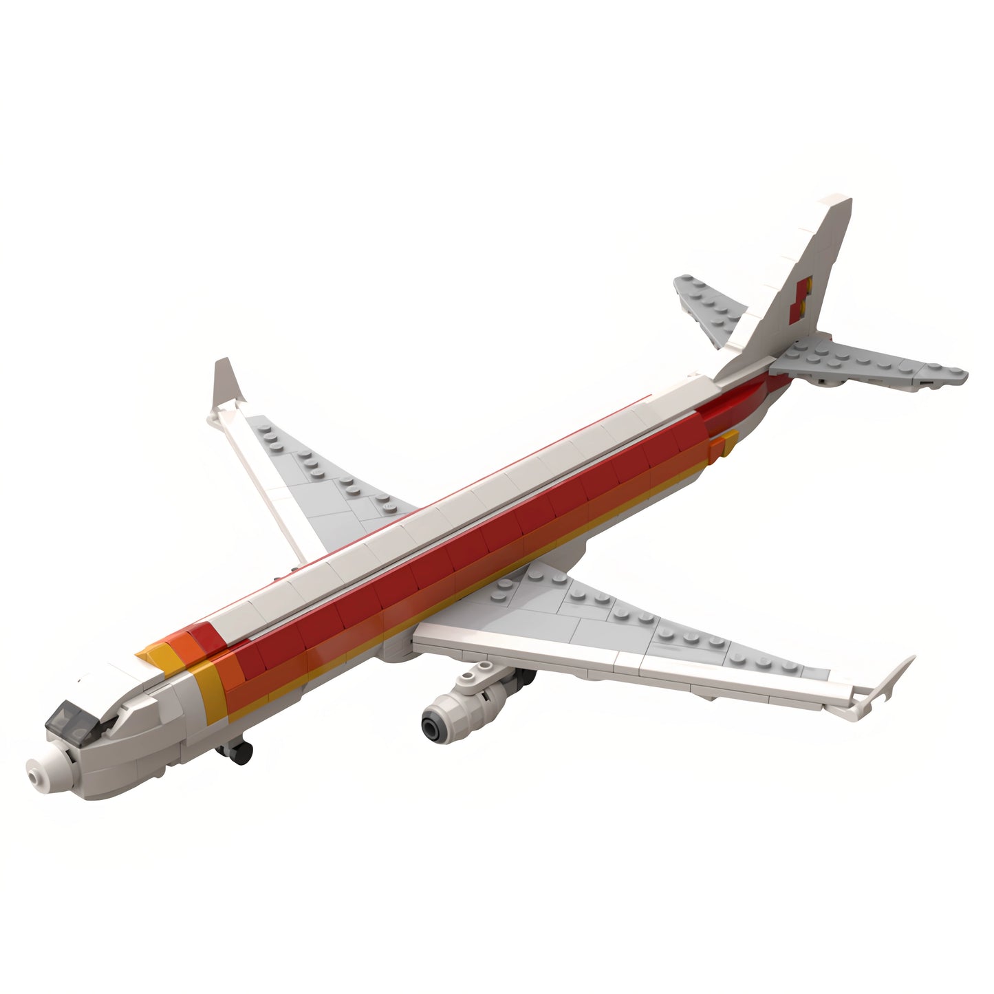 MOC-257951 Old Iberia A330 passenger aircraft building block toy model gift