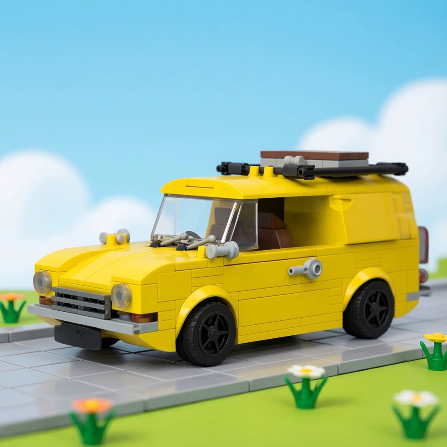 MOC-39626 Classic Creative TV Series Fool and Horse Three-Wheeled Car Building Block Toy