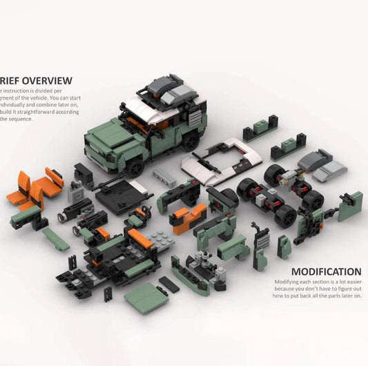 MOC-43292 Land Rover Defender 90, mini-version