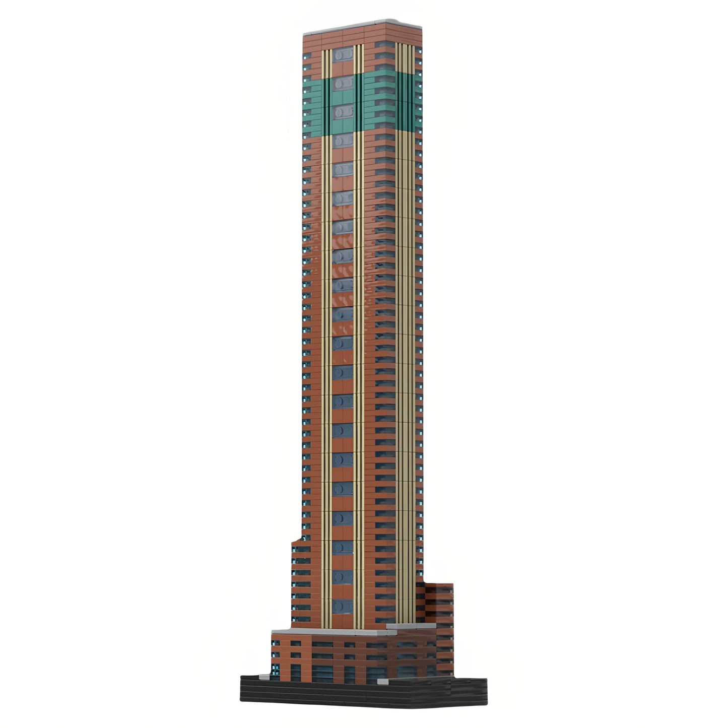 MOC-49116 Carnegie Hall Tower 1/650 scale building block toy model ornament